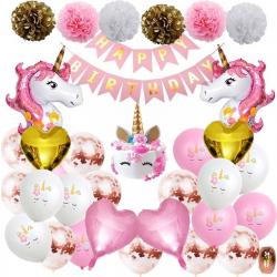 Joya Beauty® Unicorn Verjaardag Versiering | Kinderfeestje Decoratie | Unicorn Ballonnen | 35 stuks